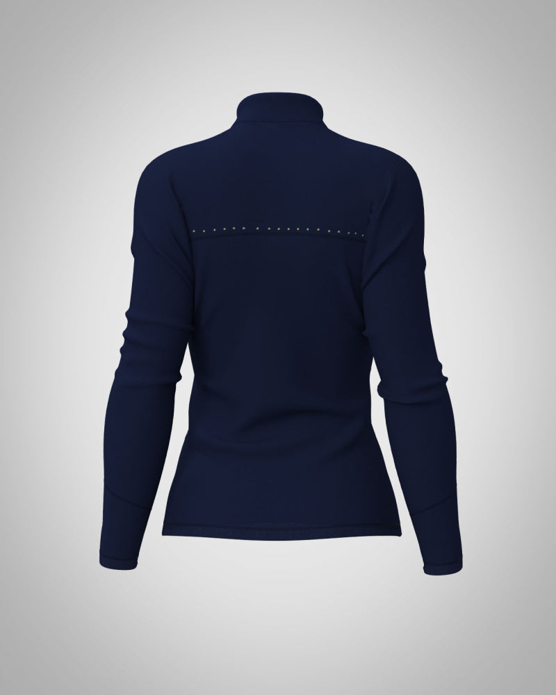 Giacca Sagester 292 in pile blu con cristalli